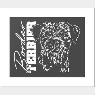 Funny Border Terrier dog lover dog portrait Posters and Art